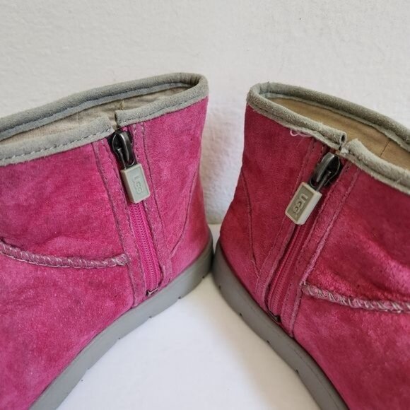 Ugg Australia Girls Boots Pink & Grey - Picture 6 of 13